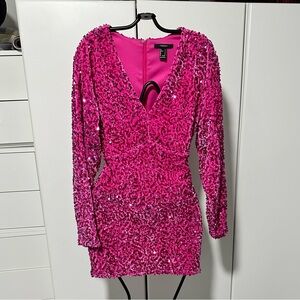 Dresses pink sequins size s forever 21